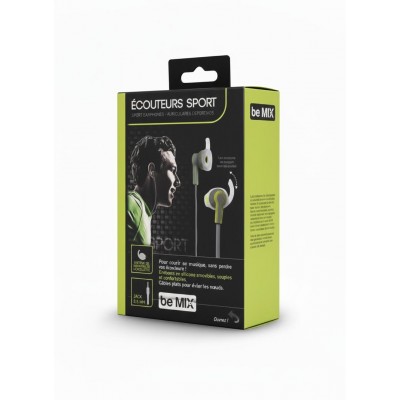 écouteurs sport filaires de la marque Be Mix