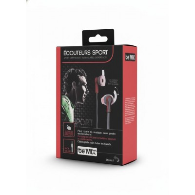 écouteurs sport filaires de la marque Be Mix