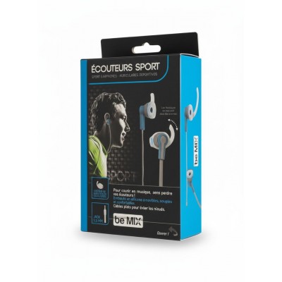 écouteurs sport filaires de la marque Be Mix