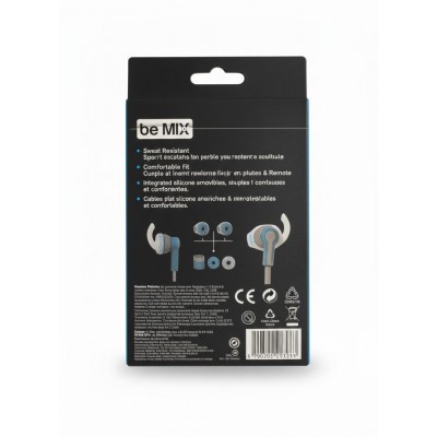 écouteurs sport filaires de la marque Be Mix