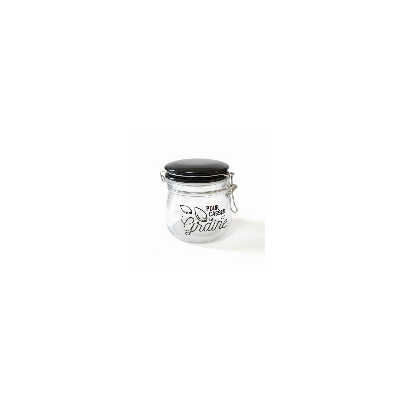 Transparent Glass Jar with Engraved Design – Airtight Lid | Senbonsplans Dakar