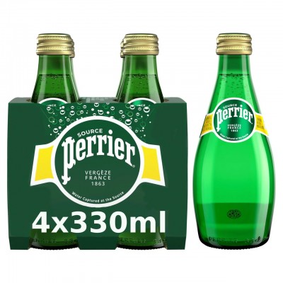 Natural sparkling mineral water Perrier 330ML