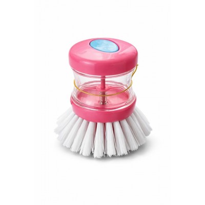 Brosse à vaisselle portable multifonctionnelle avec distributeur de savon intégré