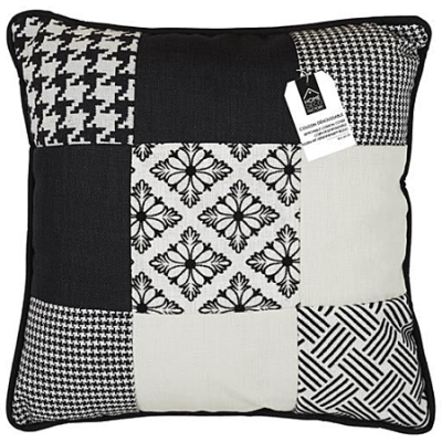Coussin Déhoussable 40x40cm Noir et Blanc | Senbonsplans Dakar