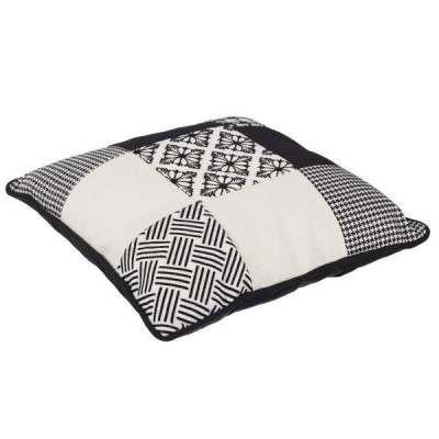 Coussin Déhoussable 40x40cm Noir et Blanc | Senbonsplans Dakar