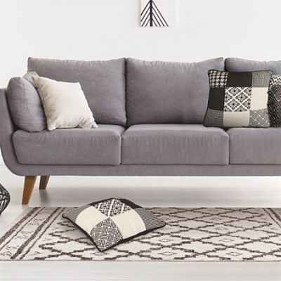 Coussin Déhoussable 40x40cm Noir et Blanc | Senbonsplans Dakar