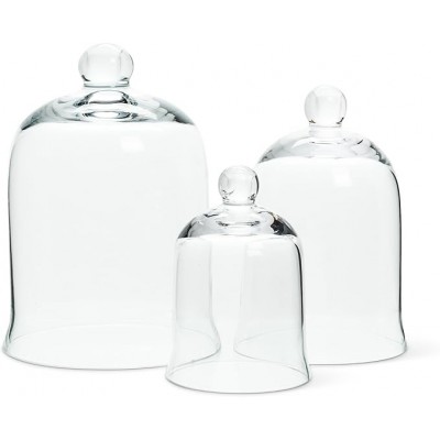 Trois cloches décoratives en verre