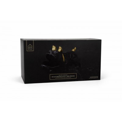 Sculpture Bulldog 14cm Noir et Doré - Objet Déco | Senbonsplans Dakar
