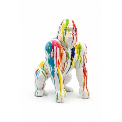 Sculpture Gorille 46cm Multicolore - Art Déco | Senbonsplans Dakar
