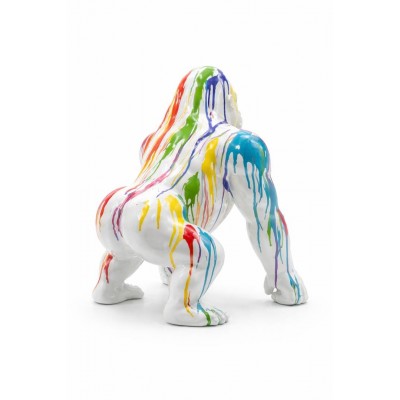 Sculpture Gorille 46cm Multicolore - Art Déco | Senbonsplans Dakar