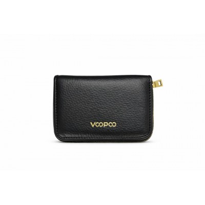 VOOPOO black leather zip wallet