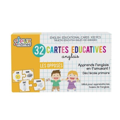 Cartes Éducatives Anglais 32 Cartes - Jeux 2 Mômes | Senbonsplans Dakar