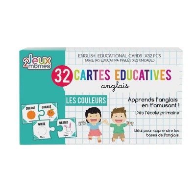 Cartes Éducatives Anglais 32 Cartes - Jeux 2 Mômes | Senbonsplans Dakar