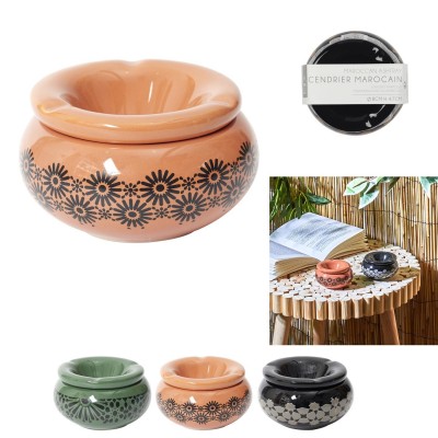 Moroccan Ceramic Ashtray 8cm - Artisanal | Senbonsplans Dakar