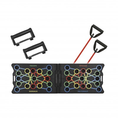 Multifunctional fitness kit – Training board with resistance bands