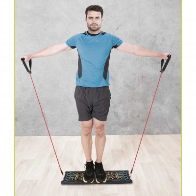 Multifunctional fitness kit – Training board with resistance bands