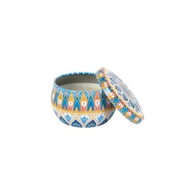 ROUND METAL MANDALA CANDLE.