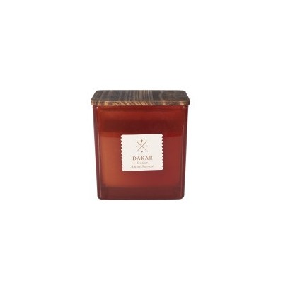 Bougie parfumée en pot carré avec couvercle – Ambiance décorative