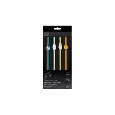 Pineapple Shape Glass Straws - Reusable Colorful | Senbonsplans Dakar