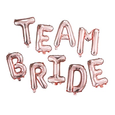 Team Bride” Letter Balloons – Bachelorette Party Decoration
