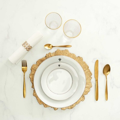 Dessous d'Assiette Gold Décoratif | Mariage & Réception | Senbonsplans Dakar