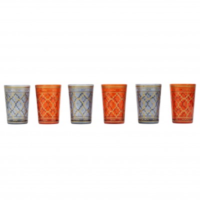 Set of Colored Decorative Drinking Glasses – Water & Beverage Glasses