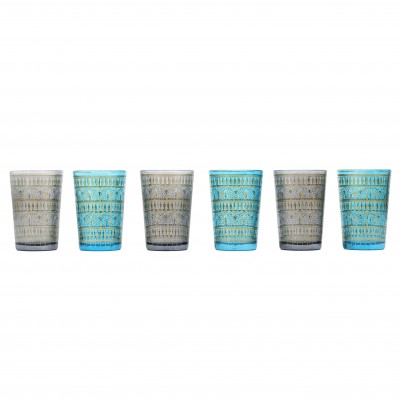 Set of Colored Decorative Drinking Glasses – Water & Beverage Glasses
