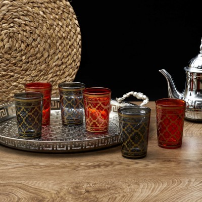 Set of Colored Decorative Drinking Glasses – Water & Beverage Glasses