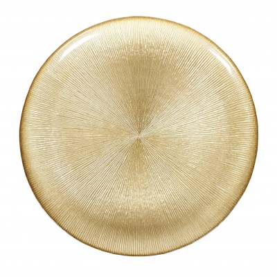 27 cm Gold Glass Plate | Elegant Table Decor Senegal