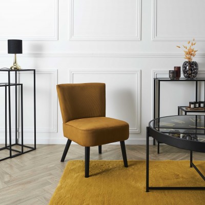 Fauteuil en velours moderne – Chaise d’appoint design