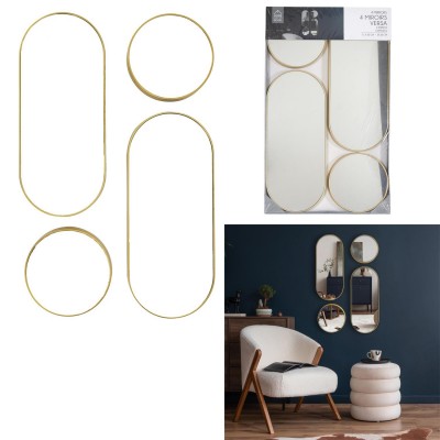 Miroir Déco Rond et Ovale Versa - Cadre Doré | Senbonsplans Dakar