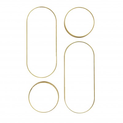 Set of Gold Decorative Wall Mirrors – Modern Wall Decor