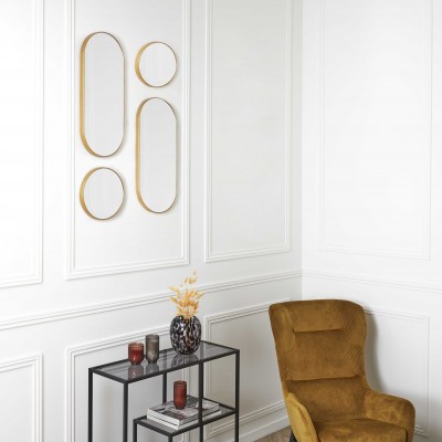 Set of Gold Decorative Wall Mirrors – Modern Wall Decor