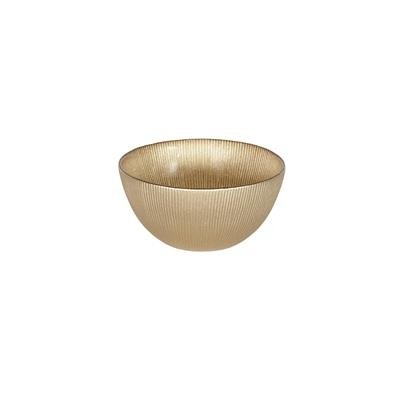 Gold Glass Bowl with Tray | Elegant Table Decoration