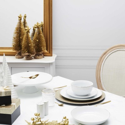 GOLD RIMMED GLASS 25CL