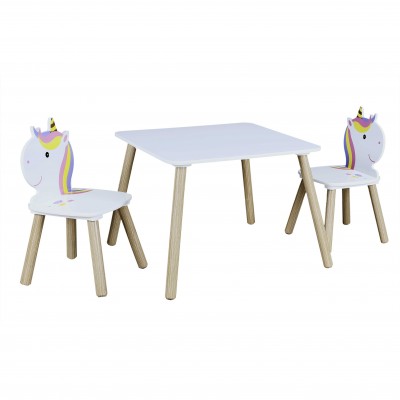 Unicorn Table and 2 Chairs Set for Kids | Senbonsplans Dakar