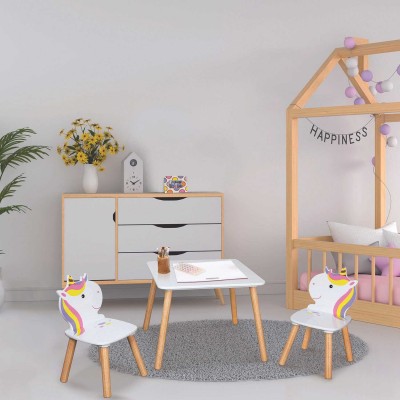 Kids Table and Chair Set – Unicorn Theme