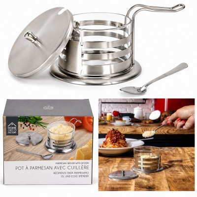 Parmesan Pot with Spoon - Perforated Lid | Senbonsplans Dakar