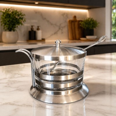 Parmesan Pot with Spoon - Perforated Lid | Senbonsplans Dakar