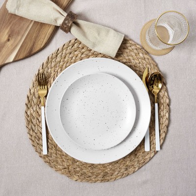 Round Natural Fiber Placemat – Boho Style Table Mat