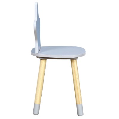 Chaise Étoile Gris pour Enfant - Pieds Bois | Senbonsplans Dakar