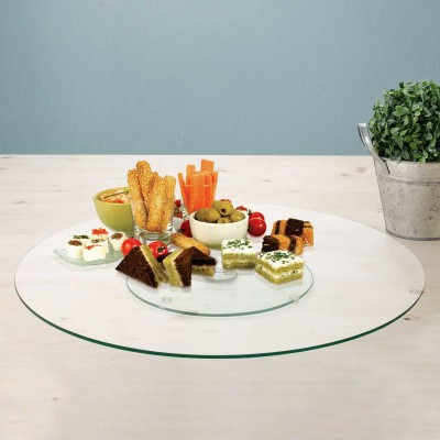 Plateau tournant en verre pour table (Lazy Susan)