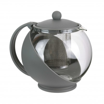 Théière en verre avec infuseur en acier inoxydable
