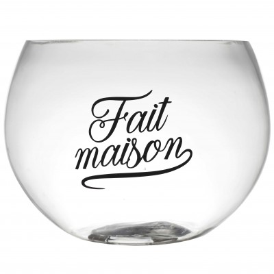 Bonbonnière en verre décorative « Fait Maison » avec louche