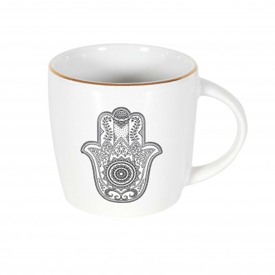Decorative Ceramic Mug Hamsa Hand 33cl | Senbonsplans Dakar