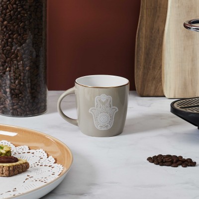 Tasse Céramique Décorative Main de Fatma 33cl | Senbonsplans Dakar