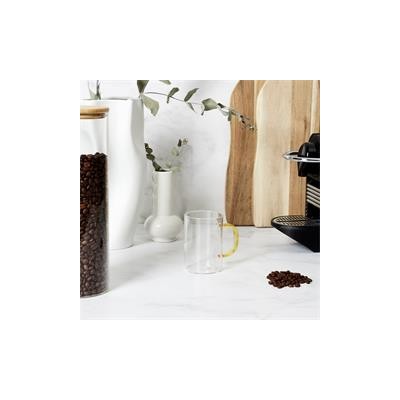Tasse Verre 30cl Poignée Colorée - Design Moderne | Senbonsplans Dakar