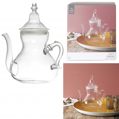 Elegant Glass Teapot with Lid – Tea Serving Pot