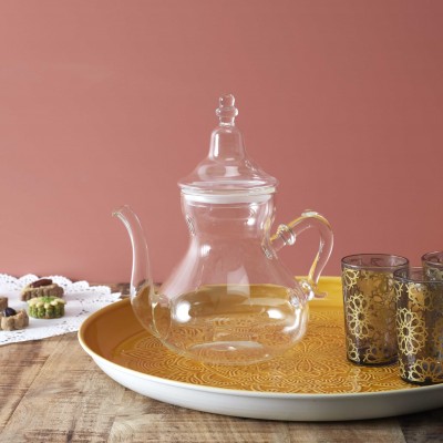 Elegant Glass Teapot with Lid – Tea Serving Pot
