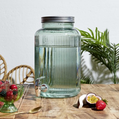 Distributeur de boissons en verre avec robinet